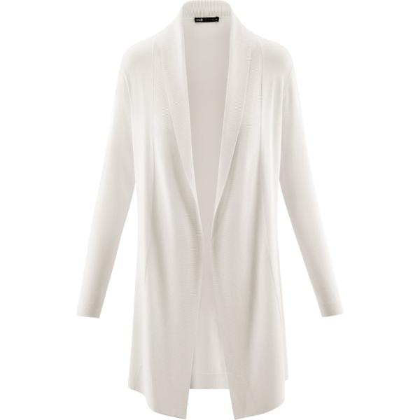 Cardigan scollo a cascata avorio Oodji Collection bianco
