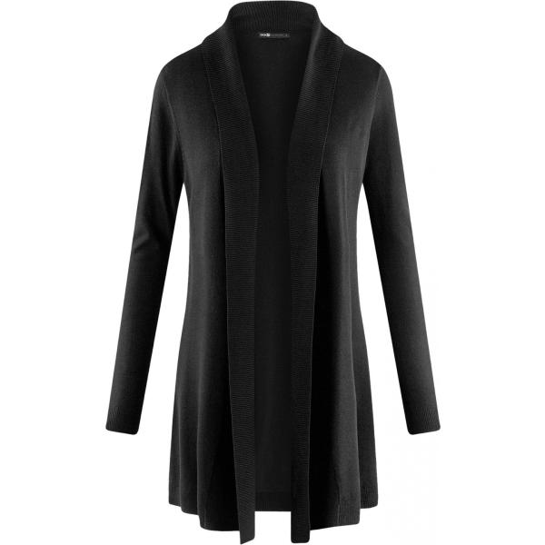 Cardigan scollo a cascata nero Oodji Collection nero