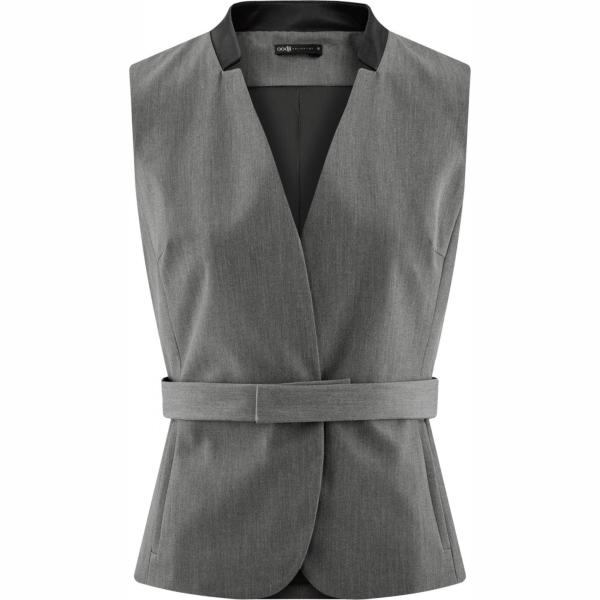 Gilet a panciotto con cintura e scollo grigio Oodji Collection grigio