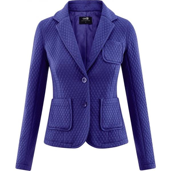 Blazer effetto testurizzato aderente blu Oodji Collection blu