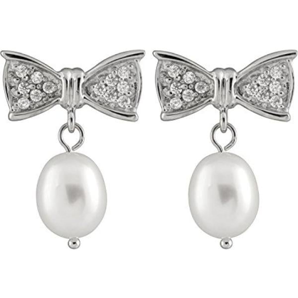 Orecchini in argento 925 bianco Bella Pearls grigio