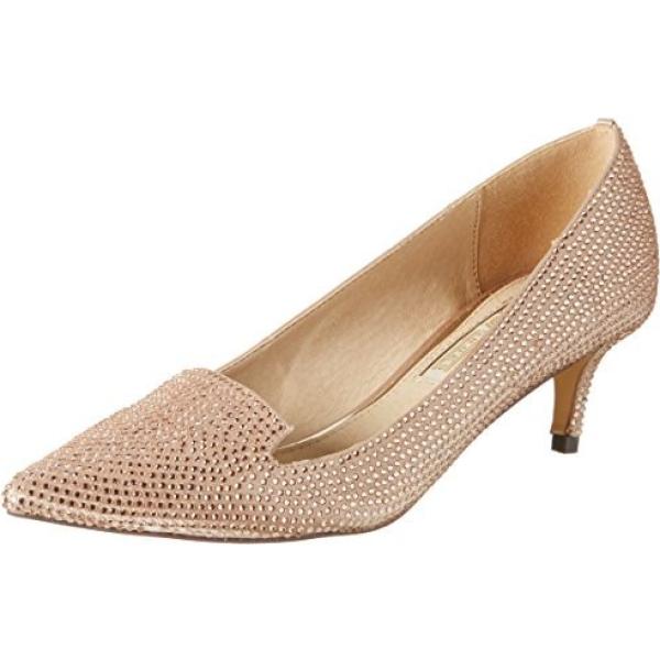 Scarpe col tacco con cinturino effetto satinato beige Buffalo