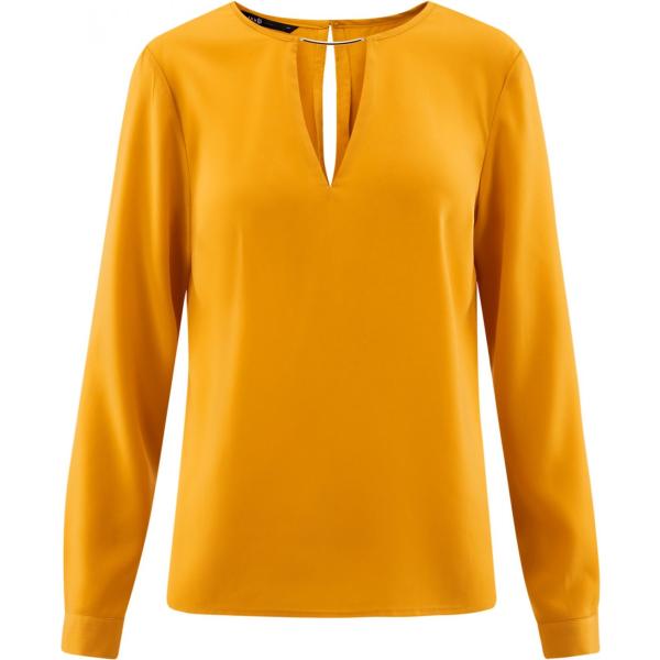Camicetta a goccia giallo Oodji Collection giallo tinta unita