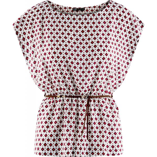 Camicetta con stampa aderente bianco Oodji Ultra bianco con stampe