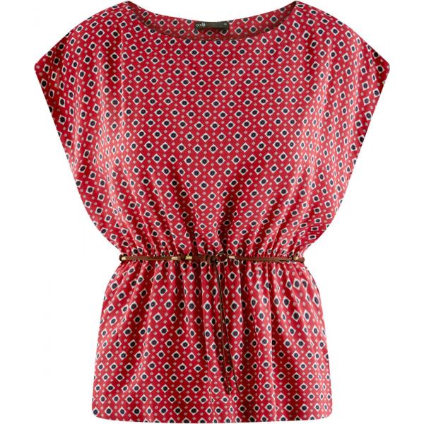 Camicetta con stampa aderente rosso Oodji Ultra rosso con stampe