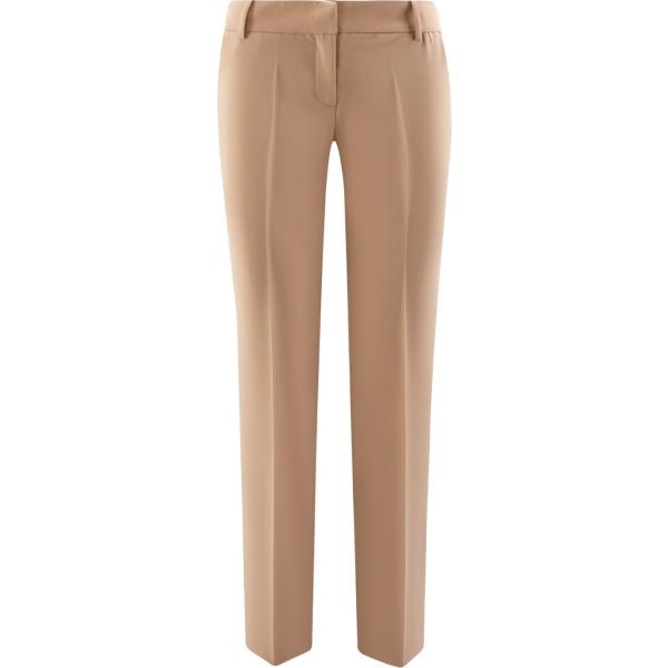 Pantalone taglio dritto con pieghe beige Oodji Collection