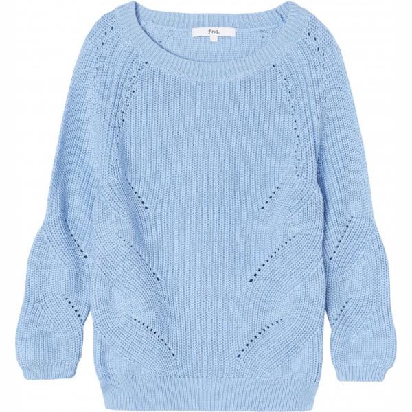 Felpa con scollo blu Find blu
