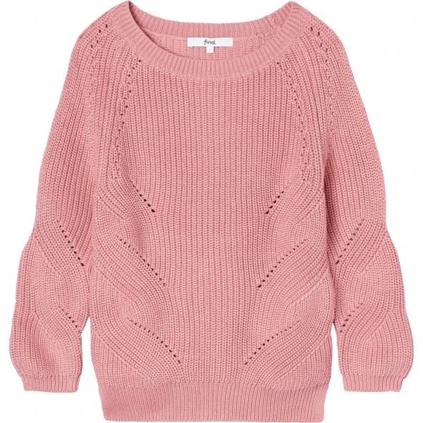 Felpa con scollo rosa Find rosa