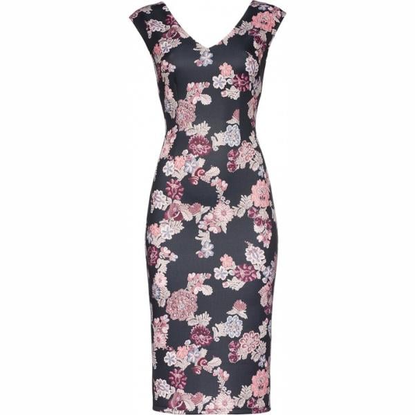 Vestito al ginocchio con scollo senza maniche aderente nero Find nero