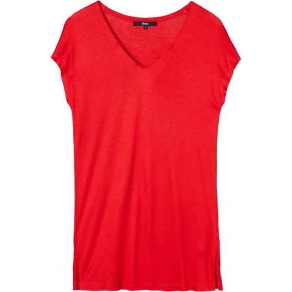 T-shirt con scollo a maniche corte rosso Find rosso