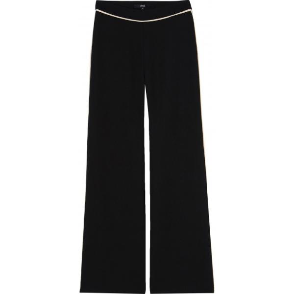 Pantalone wide leg a righe con pieghe nero Find nero a righe