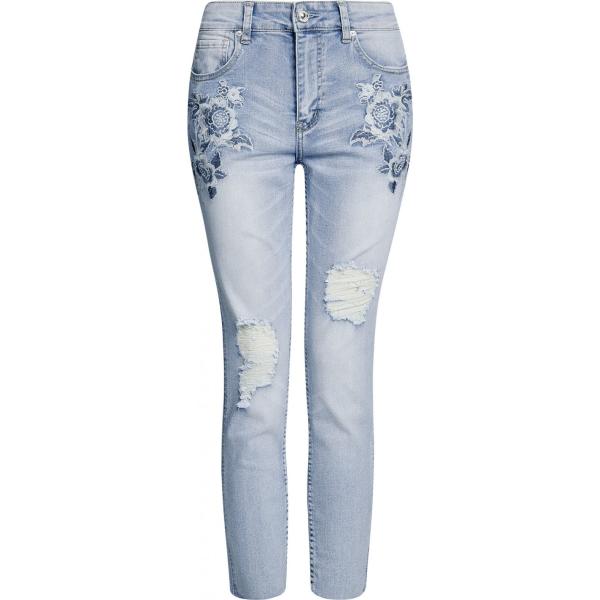 jeans strappati Oodji Ultra blu a fiori