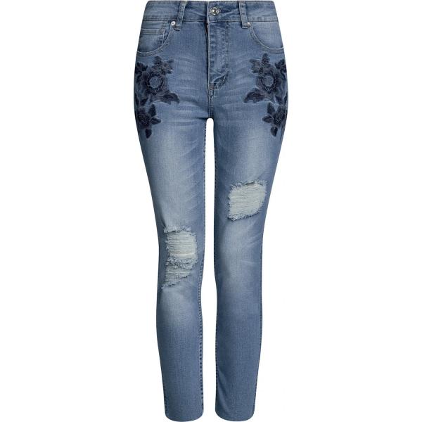 jeans slim fit Oodji Ultra blu a fiori