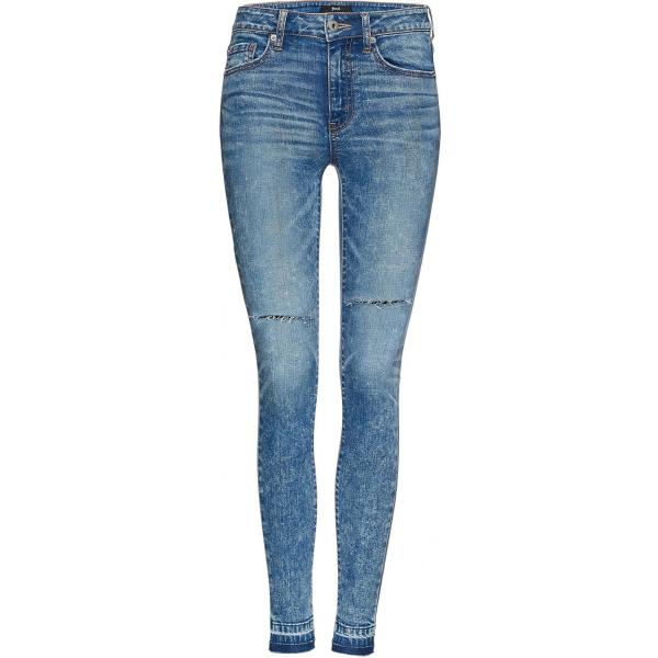 Jeans contrasto in denim con orlo blu Find blu