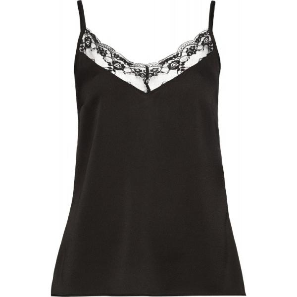 Canottiera con pizzo e spalline nero Find nero