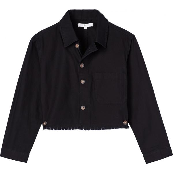Giacca colletto classico a maniche lunghe con orlo nero Find. nero