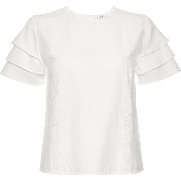 T-shirt con scollo bianco Find. bianco