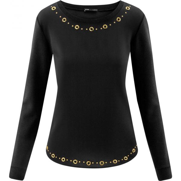Maglione taglio dritto nero Oodji Collection nero
