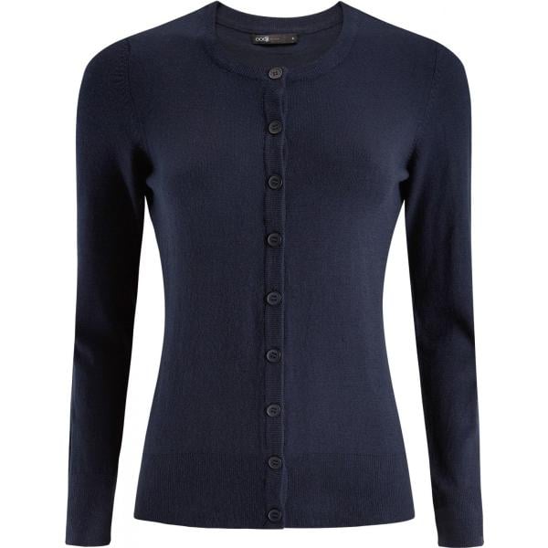 Cardigan con scollo aderente blu Oodji Ultra blu