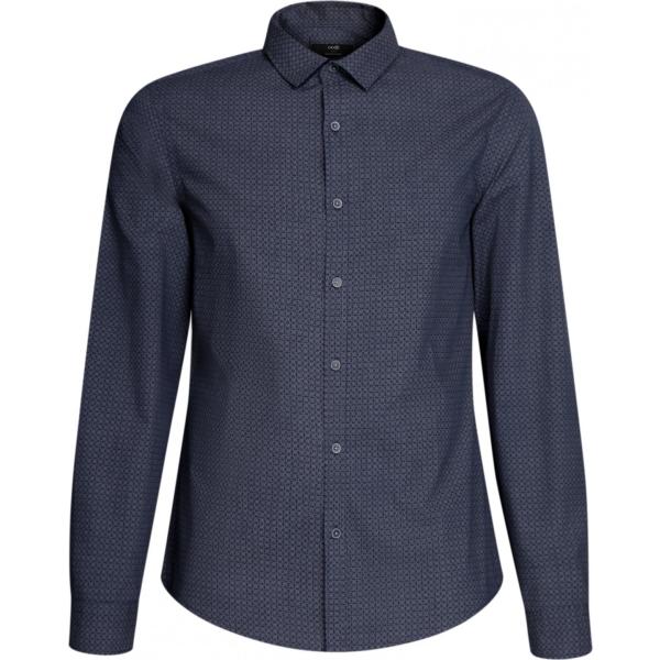 camicie Oodji Ultra blu con stampe