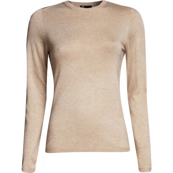 Maglione girocollo a maniche lunghe beige Oodji Collection