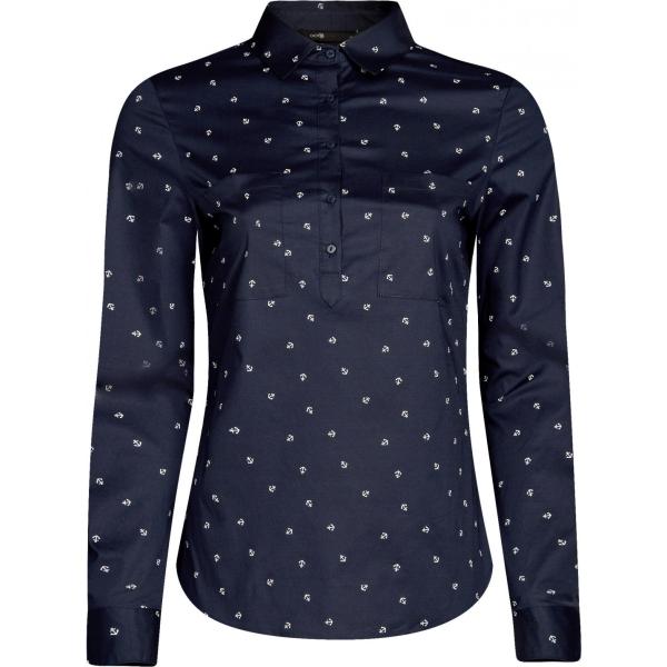 Camicia taglio dritto con taschini e tasche blu Oodji Ultra blu