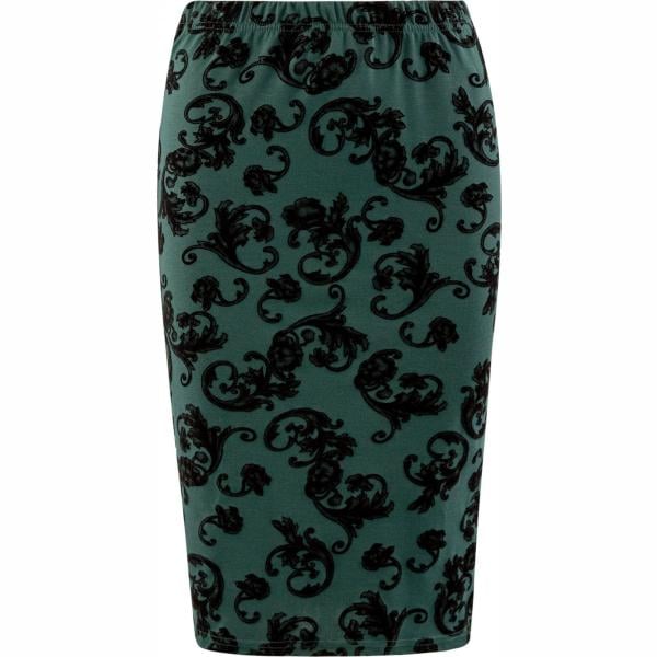 gonne longuette Oodji Ultra verde con stampe