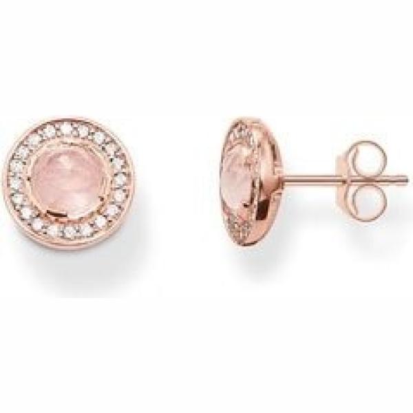 Orecchini forma ovale in argento 925 rosa e bianco e oro Thomas Sabo grigio
