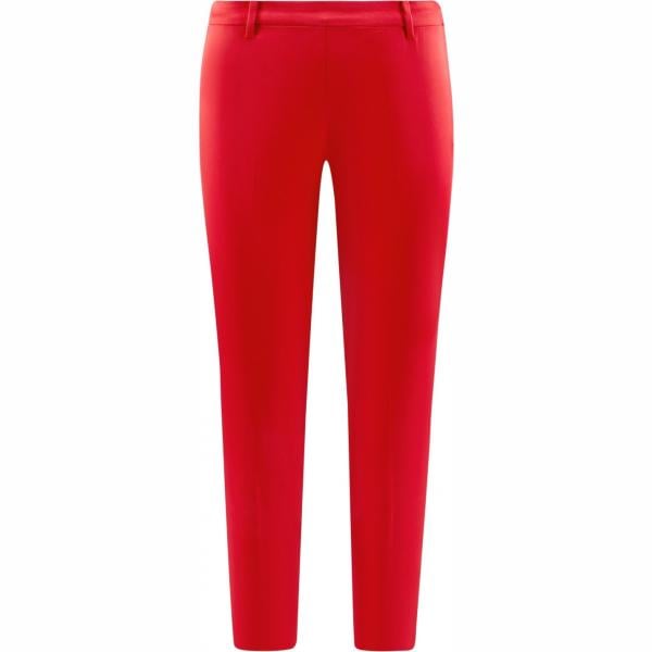 Pantalone vita bassa con zip elasticizzato rosso Oodji Collection rosso