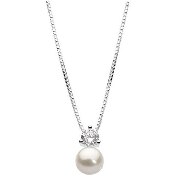 Anello effetto lucido in argento 925 bianco Dew grigio