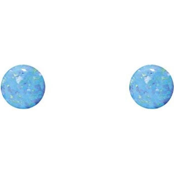 Orecchini a perno farfallina effetto lucido argento e blu Dew blu