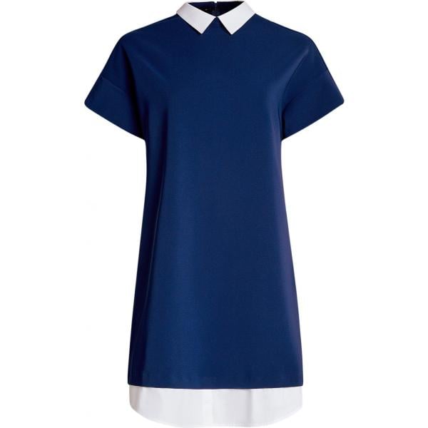 Vestito mini contrasto aderente blu Oodji Ultra blu