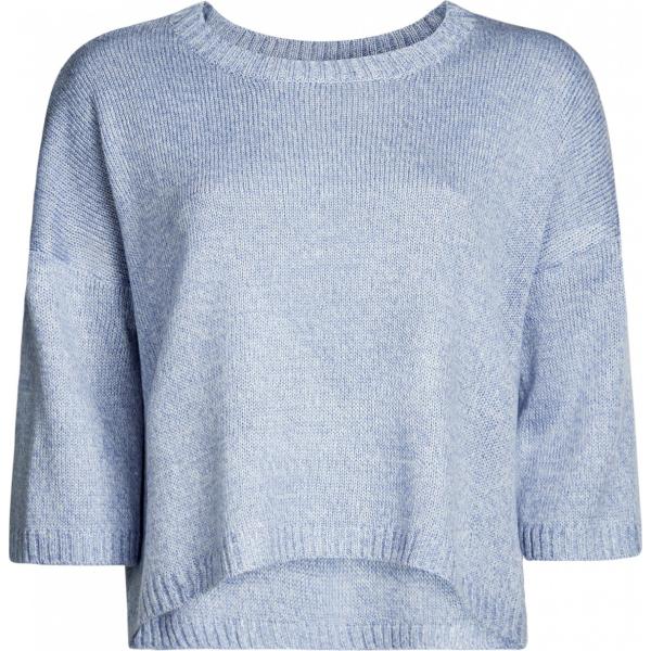 Maglione con scollo aderente blu Oodji Ultra blu