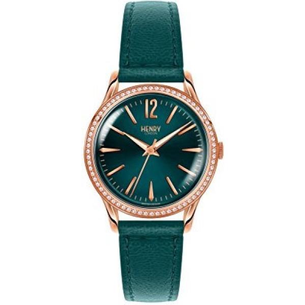 Orologio analogico con cinturino verde Henry London verde