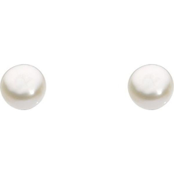 Orecchini a perno con perle farfallina effetto lucido argento Dew