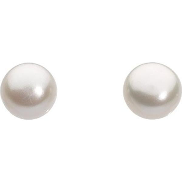 Orecchini a perno con perle farfallina effetto lucido argento Dew