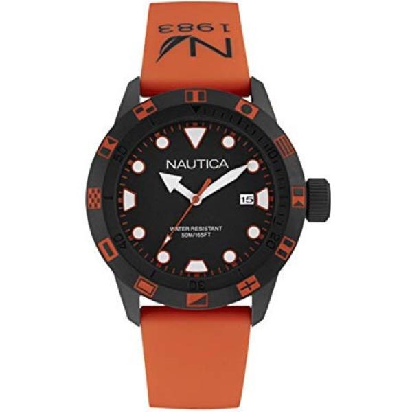 Orologio analogico con cinturino Nautica nero