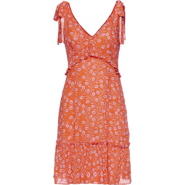 Vestito con volant e pattern con scollo multicolore e arancione Find. multicolore a fiori
