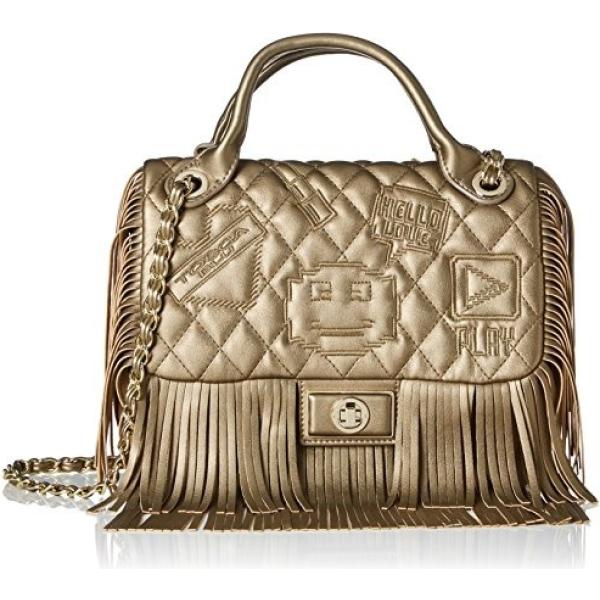 Borsa a mano blu e oro Tosca Blu giallo