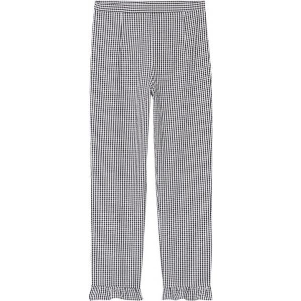 Pantalone con volant a quadri cropped nero Find nero a quadri