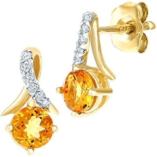 Orecchini in oro giallo impreziosito Naava giallo