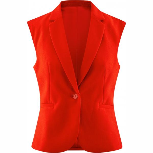 Gilet a panciotto attillato rosso Oodji Ultra rosso