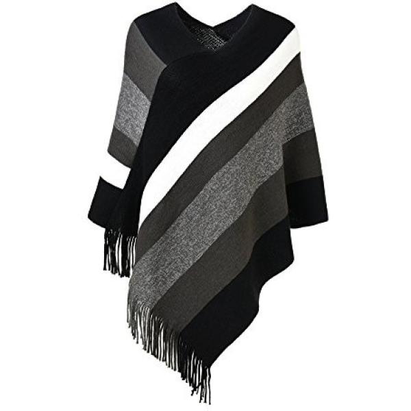 Poncio lavorato a maglia Ferand