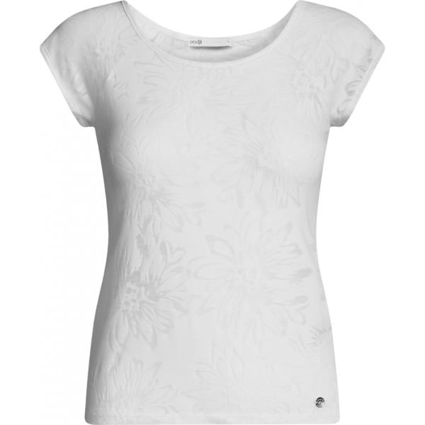T-shirt manica raglan in denim bianco Oodji Collection bianco