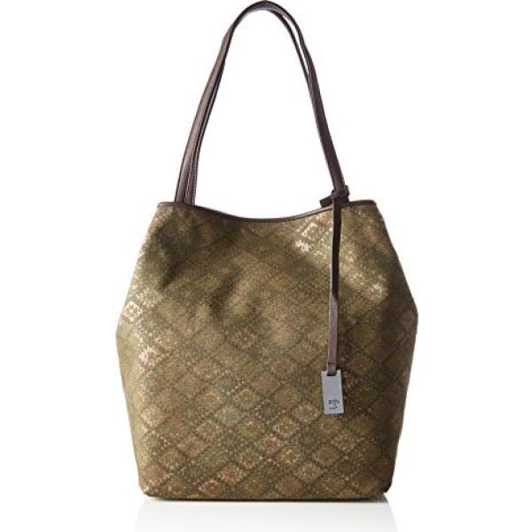 Borsa a spalla in denim kaki Tom Tailor verde