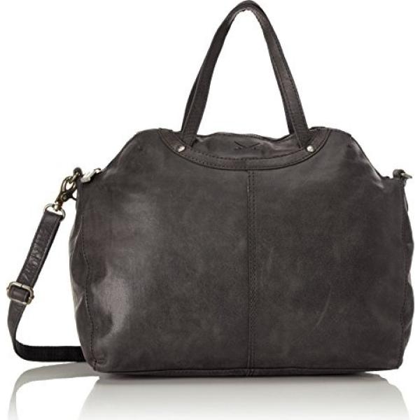 Borsa a secchiello con zip nero Sansibar nero