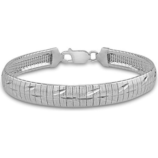 Braccialetto in argento 925 ipoallergenico argento e bianco Tuscany Silver grigio