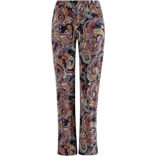 Pantalone wide leg con stampa vita alta nero Oodji Collection nero con stampe