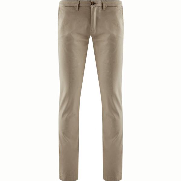 pantaloni chino Oodji Ultra marrone con stampe