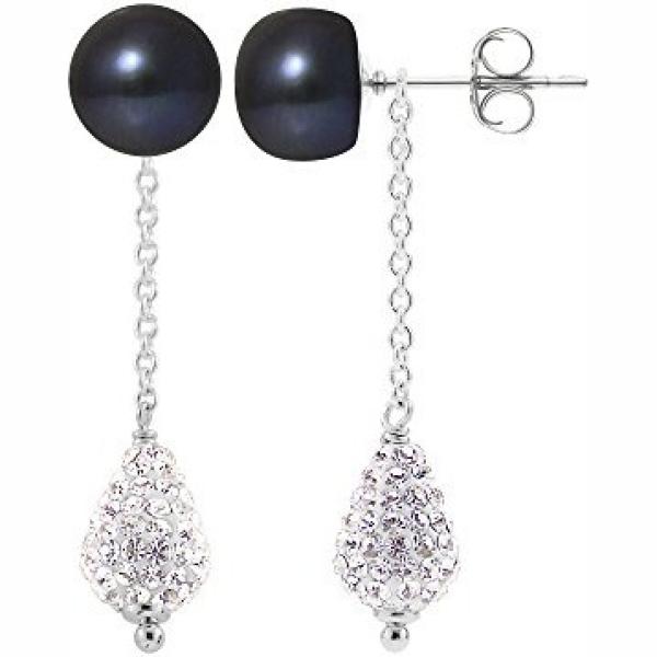 Orecchini in argento 925 Pearls & Colors grigio